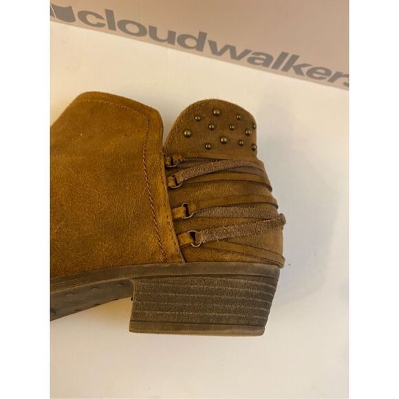 Cloudwalkers Cognac #0396 fringe suede leather boots 10m - Picture 6 of 7